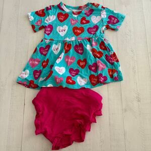 Valerie Short Sleeve Peplum Top & Bloomer Set 18-24 months EUC